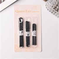 Шпильки для волос (набор 30 шт) 6 см, 7 см, 8 см, чёрный 4559628