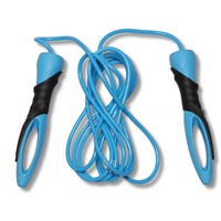 Скакалка INDIGO ПВХ BLAU пластиковые ручки 2,7м 1201CP HKJR 42241