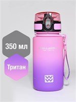 W3034 Бутылка для воды Well&amp;Well Розовый-фиолетовый 350 мл W3034_Розовый-фиолетовый
