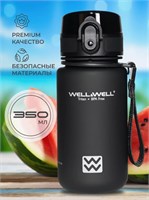 W3034 Бутылка для воды Well&amp;Well Черный 350 мл W3034_Черный