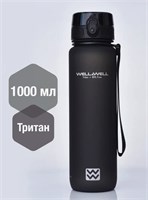 W3038 Бутылка для воды Well&amp;Well Черный 1000 мл W3038_Черный