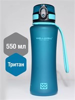 W650 Бутылка для воды Well&amp;Well Бирюзовый 550 мл W650_Бирюзовый