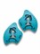 Лопатки для плавания Atemi Thunder Bolt бирюзовые TTB1GR